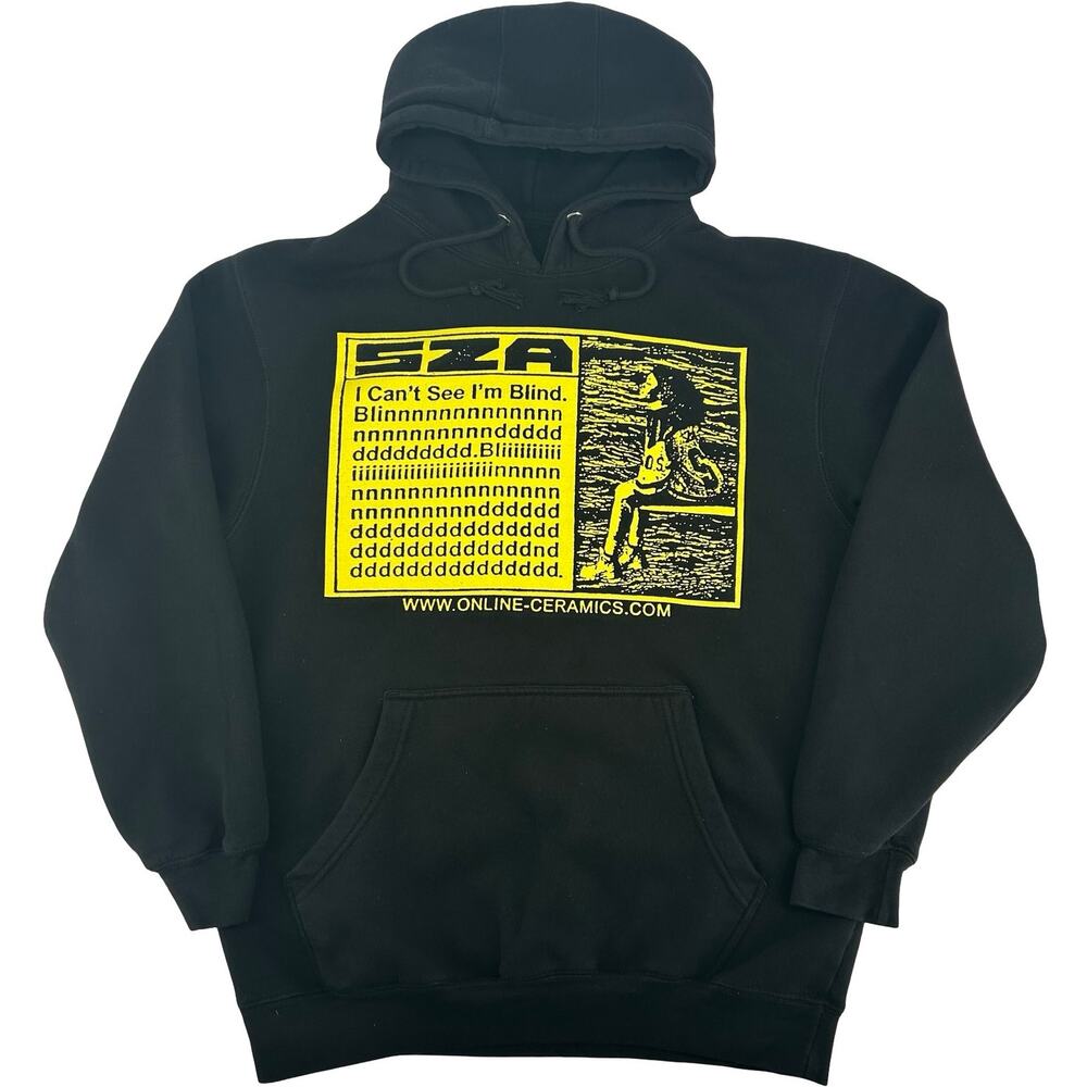 Mens Black SZA SOS North American Tour "I Can't See I'm Blind" Merch Hoodie Sz M
